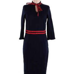 Boden navy dress with red details